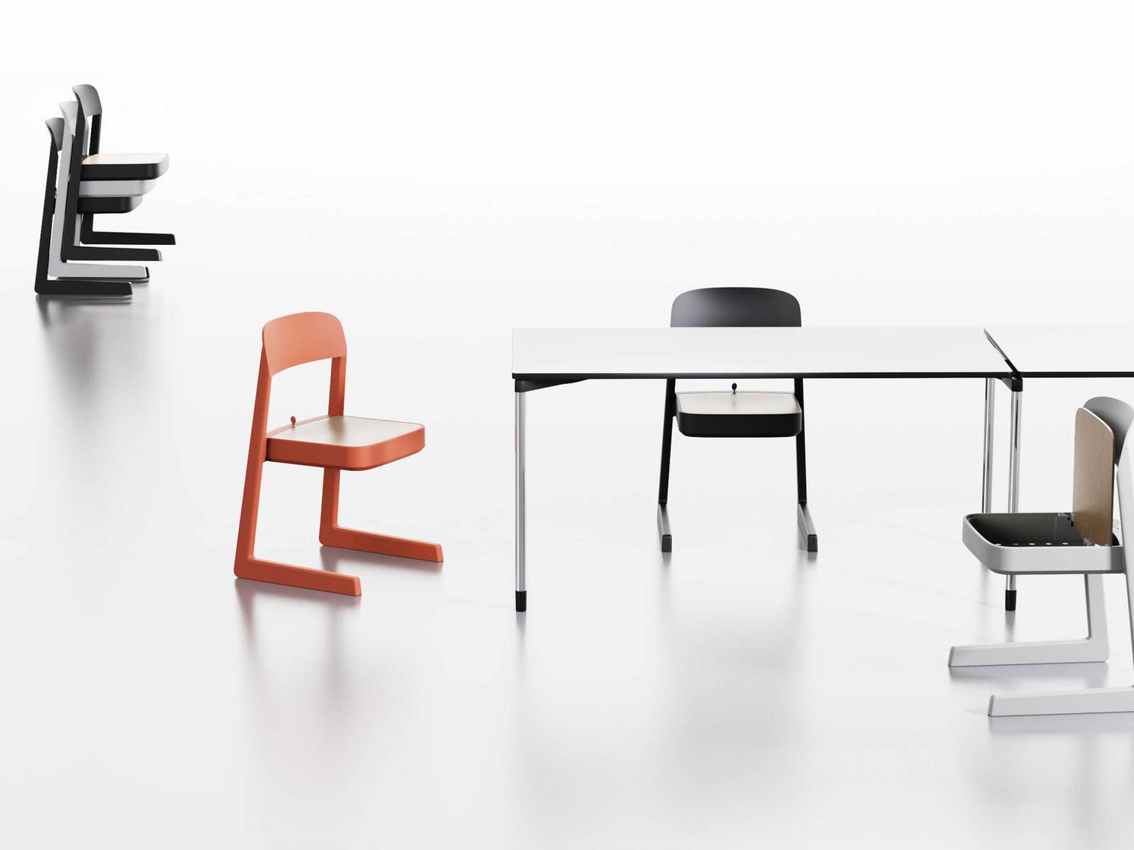 «Clap» – stapelbarer Stuhl mit Aufbewahrungssystem. Design: François Lafortune.